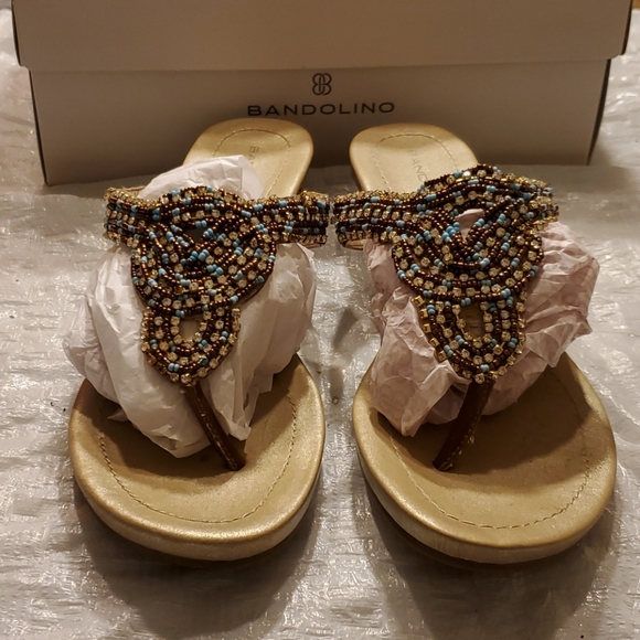 Bandolino Beaded Sandals Size 9 - Picture 1 of 5